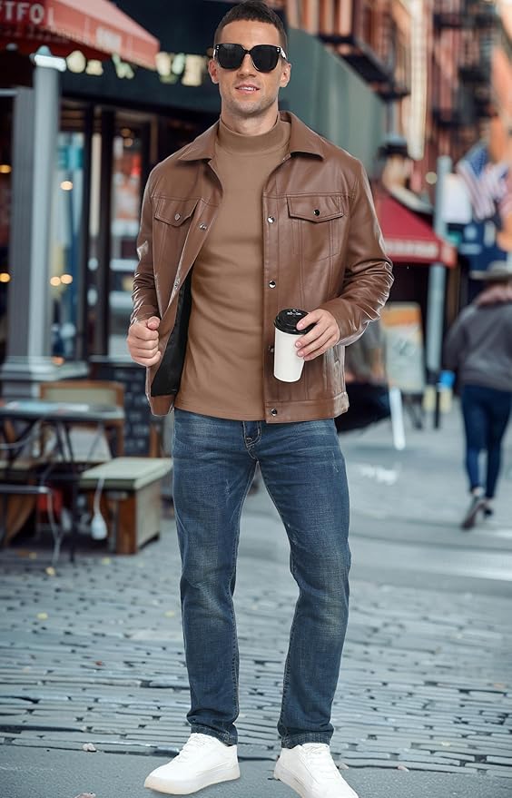 Sailwind Men's Mock Turtleneck Long Sleeve T Shirts Basic Slim Fit Pullover Sweater Thermal Lightweight Tees