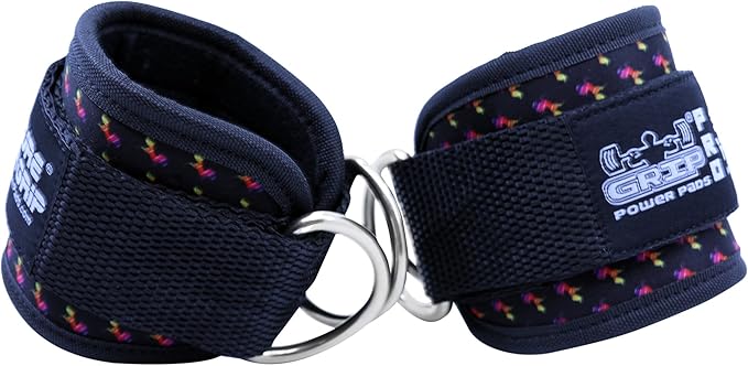 Ankle Straps for Cable Machines Double D-Ring Gym Adjustable Neoprene Premium Cuffs to Enhance Legs Abs & Glutes Kickbacks Workouts Leg Curls Extensions Booty Hip Abductors Exercise for Men & Women