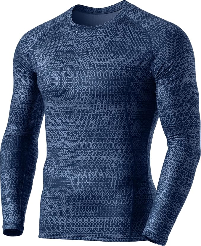TSLA Men's Thermal Long Sleeve Compression Shirts, Athletic Base Layer Top, Winter Gear Running T-Shirt