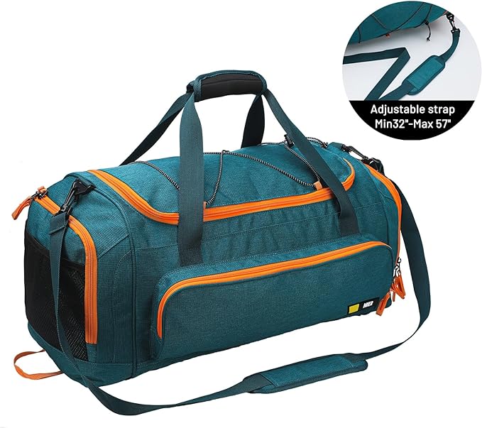 MIER Large Duffel Bag Men's Gym Bag with Shoe Compartment, 60L