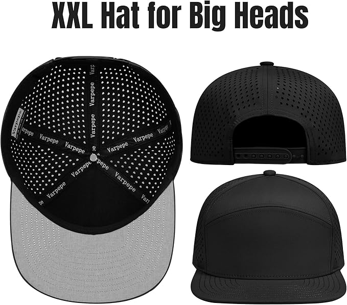 Performance Snapback Hats for Men Women,Flat Bill Cap,Golf,Running,Workout