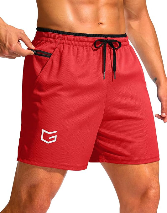 G Gradual Men's Running Athletic Shorts with Zipper Pocket 5"/ 7" Lightweight Quick Dry Gym Workout Shorts for Tennis Active