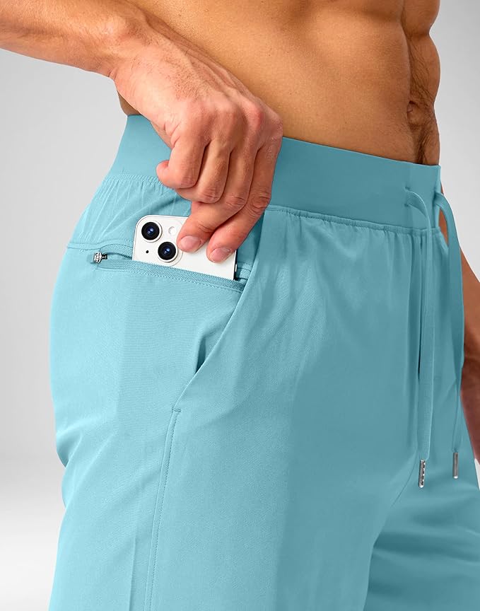 Men's Running Shorts with Zipper Pockets 9 Inch/ 7 Inch / 5 Inch Lightweight Quick Dry Gym Workout Athletic Shorts for Men