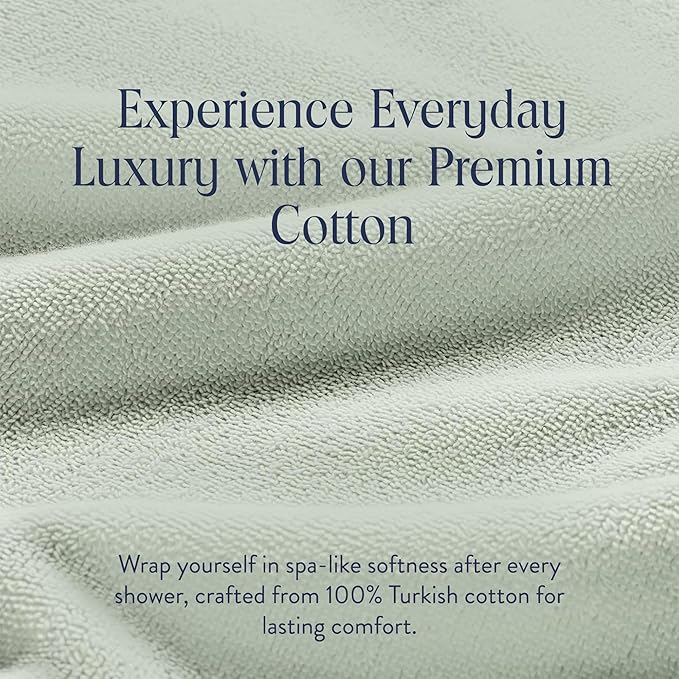 Brooklinen Super-Plush Turkish Cotton Bath Sheets Set of 2 Cotton, 820 GSM, Highly Absorbent, Machine Washable, Perfect for Home & Bathroom (40" x 65", Aloe Green)
