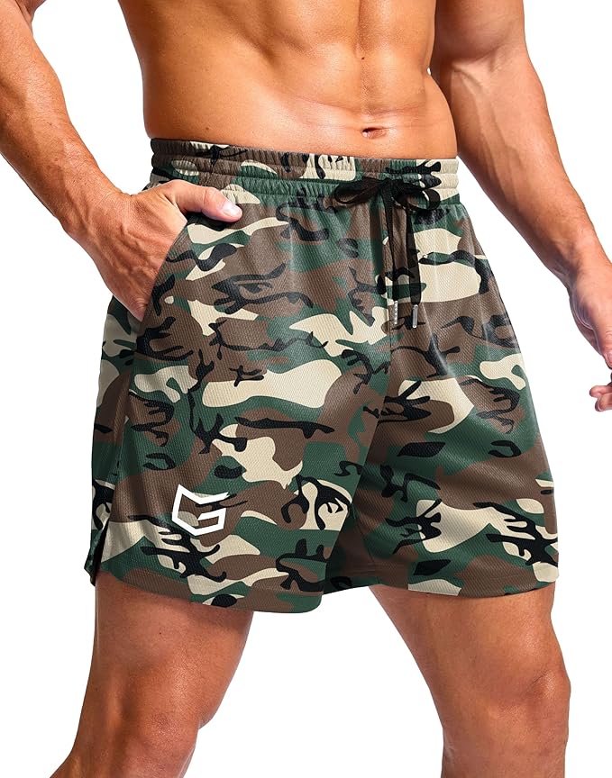 G Gradual Men's Athletic Workout Shorts with Pockets 5"/7"/9" Lightweight Quick Dry Gym Basketball Running Shorts for Men