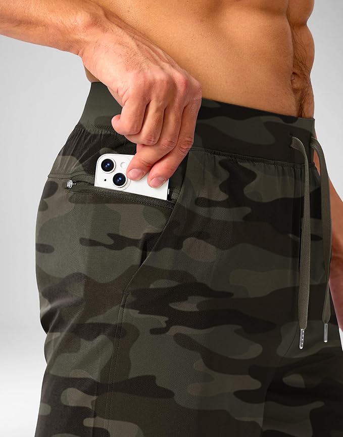 Men's Running Shorts with Zipper Pockets 9 Inch/ 7 Inch / 5 Inch Lightweight Quick Dry Gym Workout Athletic Shorts for Men