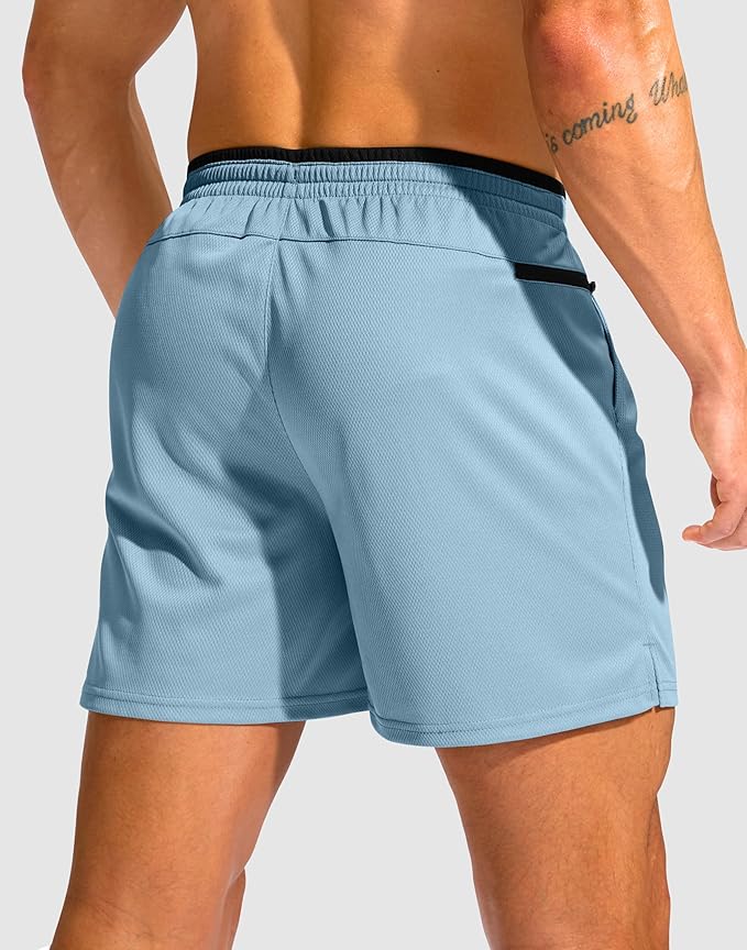 G Gradual Men's Running Athletic Shorts with Zipper Pocket 5"/ 7" Lightweight Quick Dry Gym Workout Shorts for Tennis Active