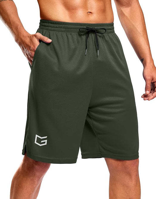 G Gradual Men's Athletic Workout Shorts with Pockets 5"/7"/9" Lightweight Quick Dry Gym Basketball Running Shorts for Men