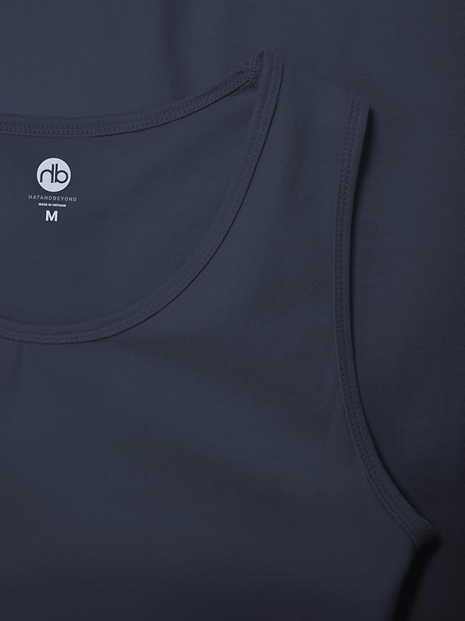 Hat and Beyond Mens Tank Top Soft Performance Boxing Gym Shirts Plain Muscle Tee