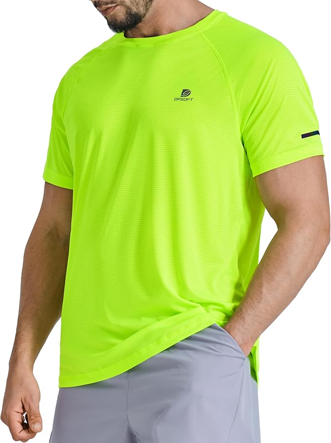 Men's Short Sleeve Workout Shirts Quick Dry Lightweight T-Shirts Gym Running Athletic Tshirt for Summer