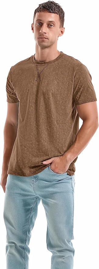 KLIEGOU Men's T-Shirts - Premium Cotton Crew Neck Tees S - 4XL