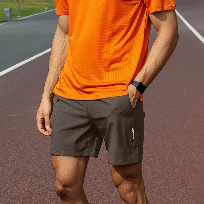 Men's Running Shorts 6" Quick Dry Gym Athletic Workout Shorts for Men with Pockets