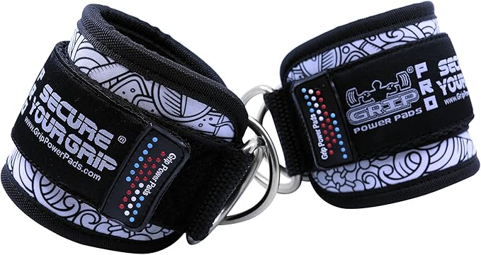 Ankle Straps for Cable Machines Double D-Ring Gym Adjustable Neoprene Premium Cuffs to Enhance Legs Abs & Glutes Kickbacks Workouts Leg Curls Extensions Booty Hip Abductors Exercise for Men & Women