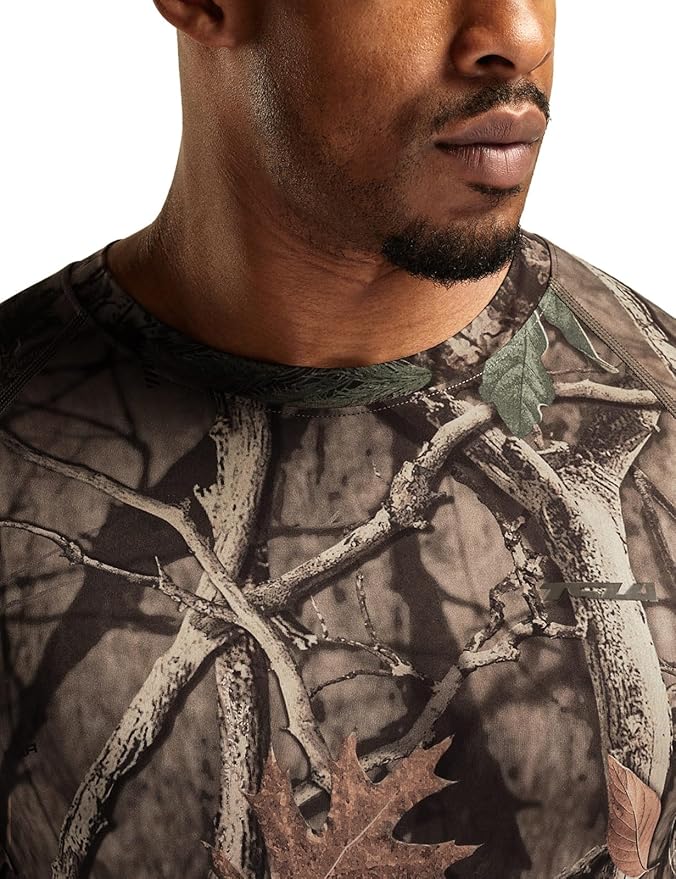 TSLA Men's UPF 50+ Compression Shirts, Cool Dry Long Sleeve Athletic Tops, Sports Baselayer Workout Shirt