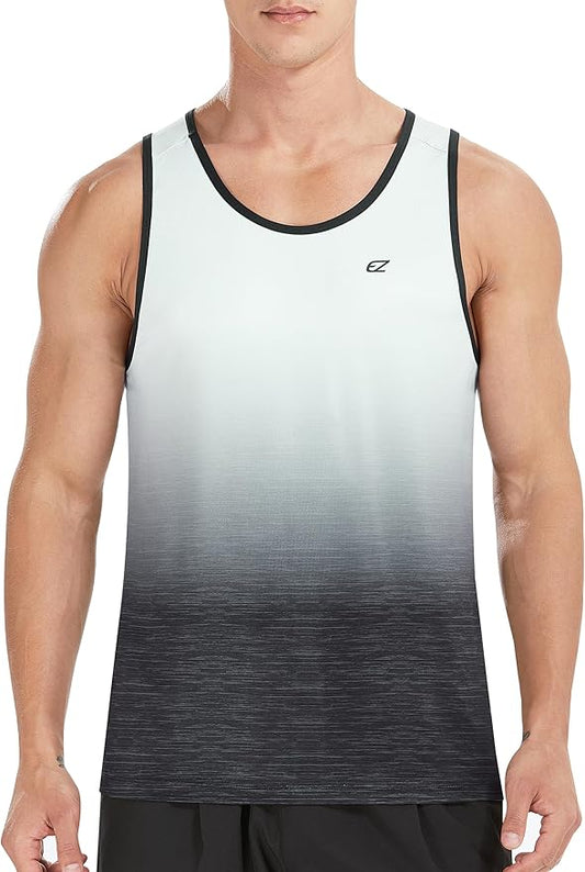 EZRUN Men's Quick Dry Sport Tank Top for Bodybuilding Gym Athletic Jogging Running,Fitness Training Workout Sleeveless Shirts