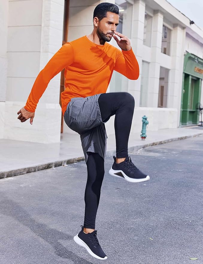 COOFANDY Long Sleeve Shirts for Men Moisture Wicking Activewear T-Shirts Workout Running Shirts