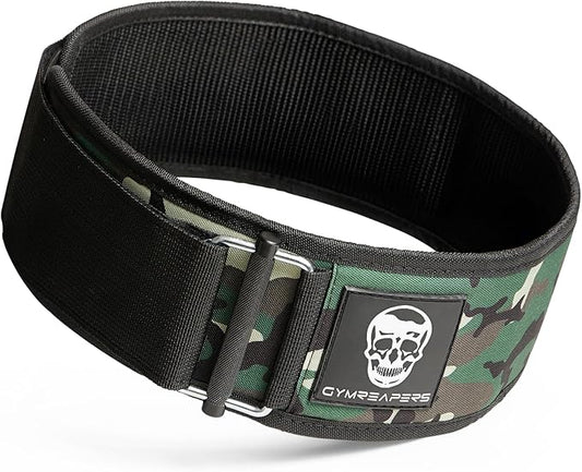 Gymreapers Quick Locking Weight Lifting Belt for Men Gym Belt for Powerlifting Deadlift Belt with 4 Inch Neoprene Metal Buckle Back Support Weightlifting Belt Women