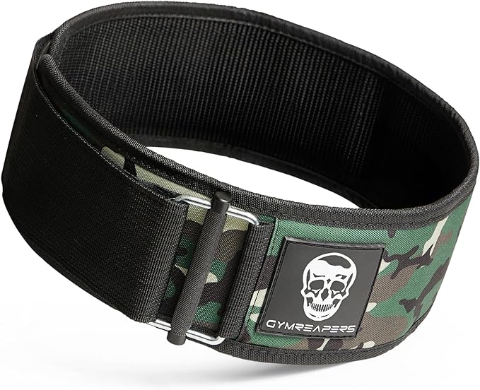 Gymreapers Quick Locking Weight Lifting Belt for Men Gym Belt for Powerlifting Deadlift Belt with 4 Inch Neoprene Metal Buckle Back Support Weightlifting Belt Women