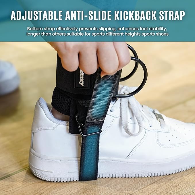 Ankle Straps for Cable Machine Woman, Balency Padded Ankle Strap for Cable Machine Kickback, Cable Ankle Attachment for Gym, Ankle Cuff, Kickback Ankle Strap for Glute Workout, Leg Extensions