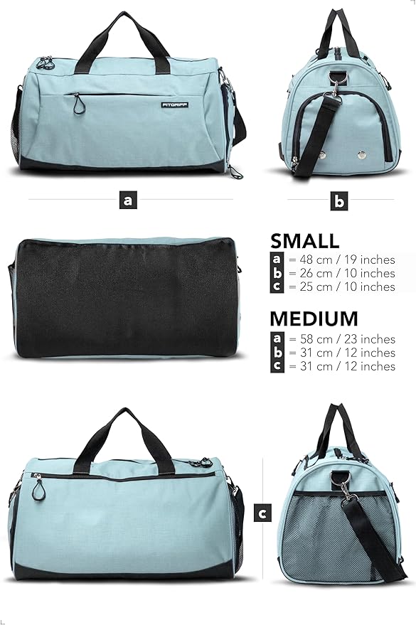 Fitgriff® Gym Bag for Men & Women with Shoe & Wet Compartment - Duffle Bag for Travel, Sports, Fitness & Workout