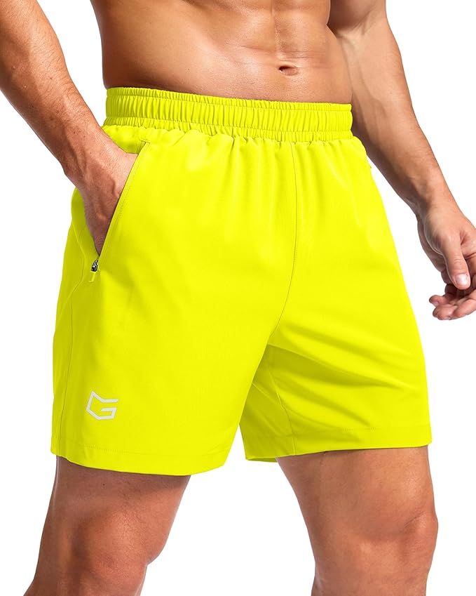 G Gradual Men's Athletic Running Shorts with Zipper Pockets Quick Dry 7"/ 5"/ 9" Workout Gym Shorts for Basketball Hiking