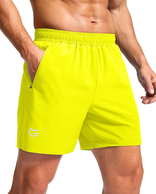 G Gradual Men's Athletic Running Shorts with Zipper Pockets Quick Dry 7"/ 5"/ 9" Workout Gym Shorts for Basketball Hiking
