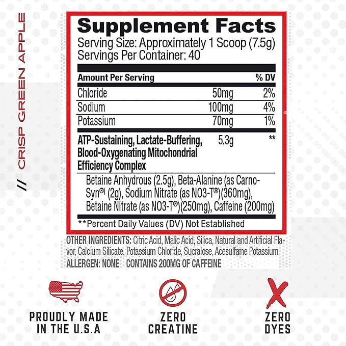 Purus Labs CONDENSE PreWorkout Powder, 40 Servings (Crisp Green Apple)