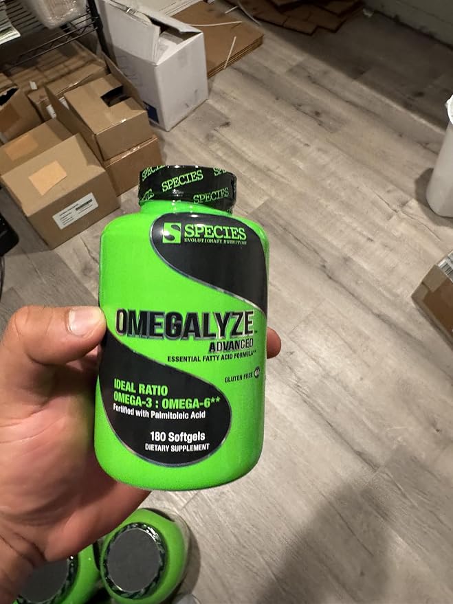 Species Nutrition Omegalyze Support Supplements, Essential Fatty Acid Formula, Supplement to Help Maximize Recovery, Omega 3,6 and 7 Formula,180 Capsules