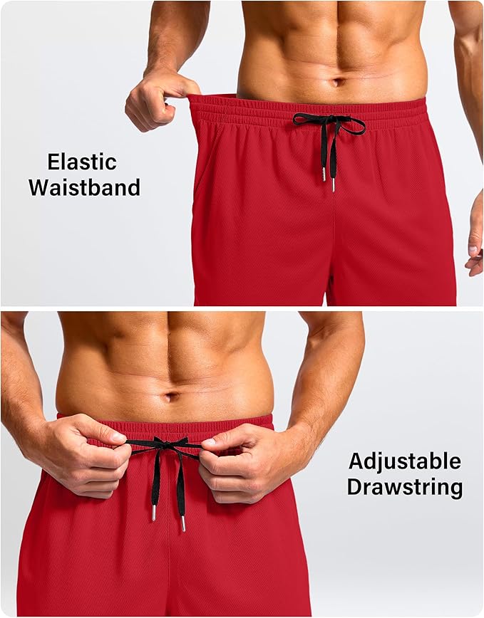 G Gradual Men's Athletic Workout Shorts with Pockets 5"/7"/9" Lightweight Quick Dry Gym Basketball Running Shorts for Men