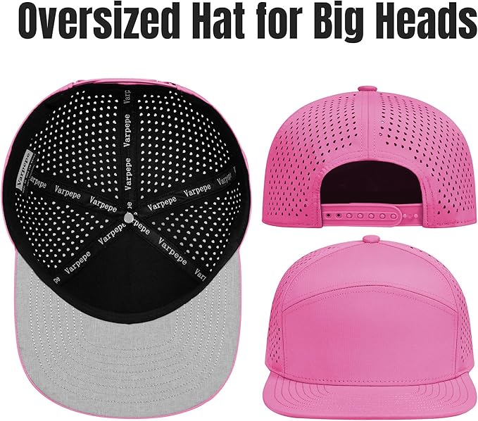 Performance Snapback Hats for Men Women,Flat Bill Cap,Golf,Running,Workout