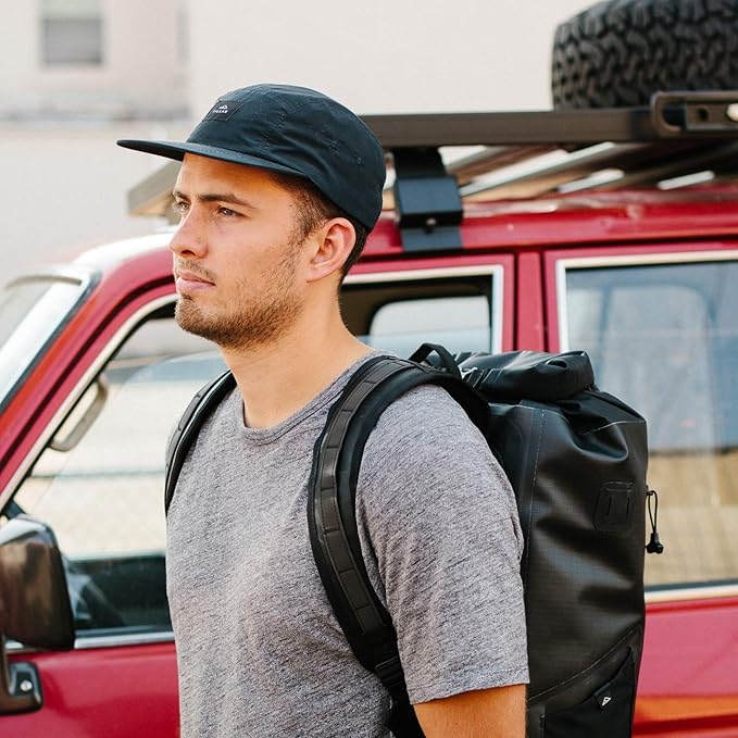 Tillak Wallowa Camp Hat, Lightweight Nylon 5 Panel Cap with Snap Closure