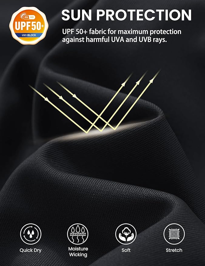 MAGCOMSEN 2 Pack Men's UPF 80+ Tank Tops Quick Dry Workout Gym Sleeveless Muscle Shirts Cooling Summer Beach Swim Shirt