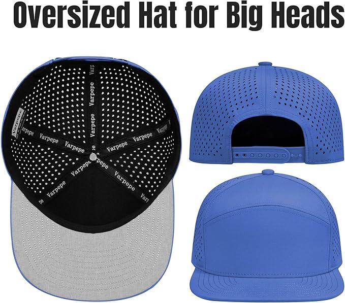 Performance Snapback Hats for Men Women,Flat Bill Cap,Golf,Running,Workout