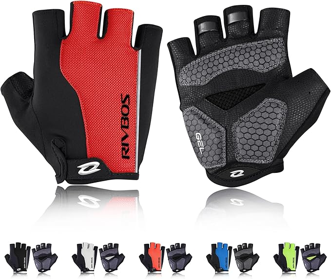 RIVBOS Cycling Gloves Bike Gloves for Men Women with Anti-Slip Shock-Absorbing Pad for Bicycle/Workout/Road Bike/Gym/Driving CHG001