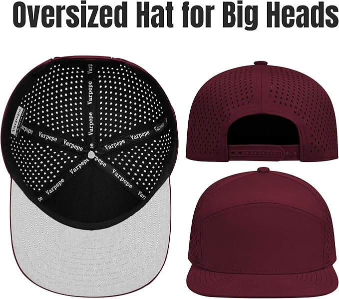 Performance Snapback Hats for Men Women,Flat Bill Cap,Golf,Running,Workout