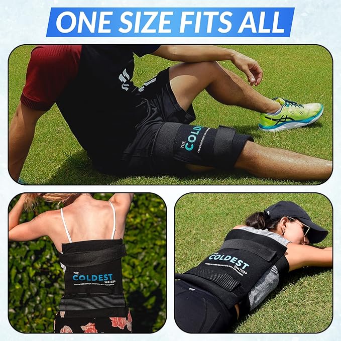 Coldest Ice Pack for Back Pain Relief - All Body Multipurpose Ice Pack for Lower Back Pain, Swelling, Bruises, Surgery, Cramps - Hot & Cold Therapy - Reusable & Adjustable Gel (Large)