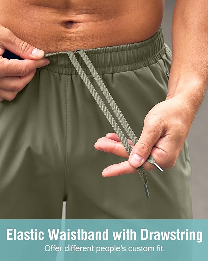 G Gradual Men's Athletic Running Shorts with Zipper Pockets Quick Dry 7"/ 5"/ 9" Workout Gym Shorts for Basketball Hiking