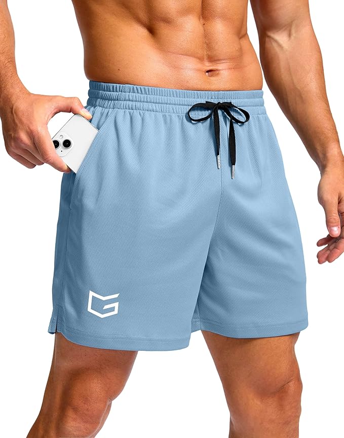G Gradual Men's Athletic Workout Shorts with Pockets 5"/7"/9" Lightweight Quick Dry Gym Basketball Running Shorts for Men