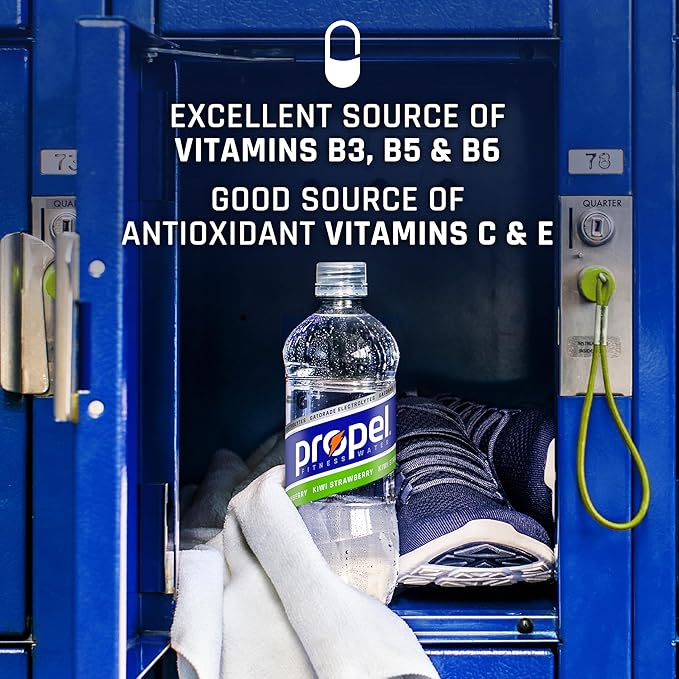Propel, Black Cherry, Zero Calorie Sports Drinking Water with Electrolytes and Vitamins C&E, 16.9 Fl Oz (12 Count)