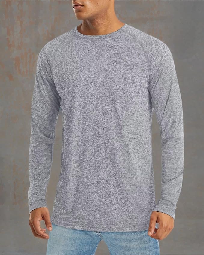 MAGCOMSEN Men's Long Sleeve Shirts UPF 50+ UV Sun Protection Athletic Shirts for Hiking Running Workout Rash Guard