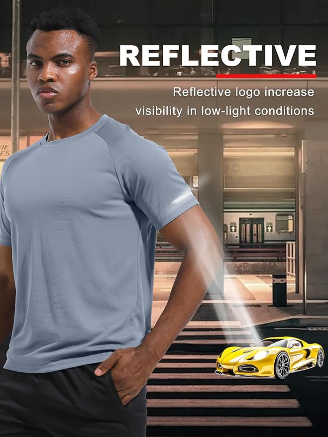 Holure Men's Mesh Quick-Dry Short Sleeve Workout T-Shirt