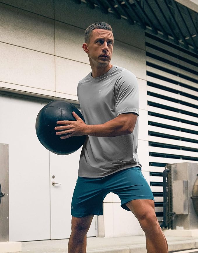 G Gradual Men's Workout Athletic T-Shirts Moisture Wicking Cooling Running Shirts Short Sleeve Performance Tee for Gym Tennis