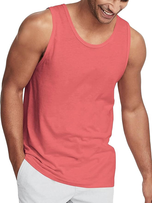 Hat and Beyond Mens Tank Top Soft Performance Boxing Gym Shirts Plain Muscle Tee