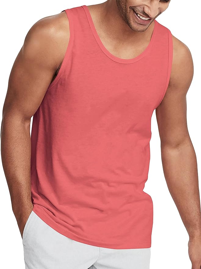 Hat and Beyond Mens Tank Top Soft Performance Boxing Gym Shirts Plain Muscle Tee
