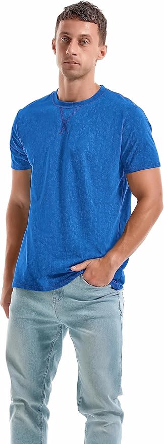 KLIEGOU Men's T-Shirts - Premium Cotton Crew Neck Tees S - 4XL