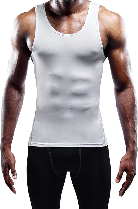NELEUS Men's 3 Pack Dry Fit Compression Tank Top
