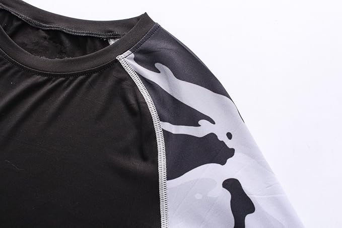 Men's Soft Slim Long Sleeve Dry-Fit Compression Gym Trainning Shirt