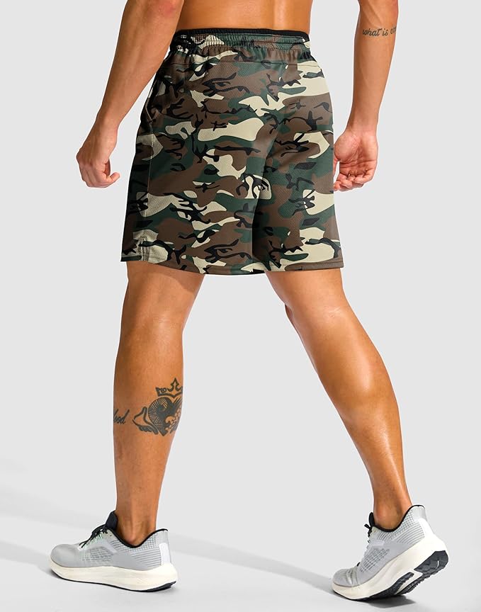 G Gradual Men's Running Athletic Shorts with Zipper Pocket 5"/ 7" Lightweight Quick Dry Gym Workout Shorts for Tennis Active