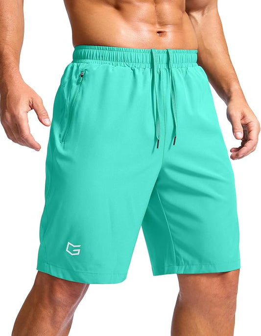 G Gradual Men's Athletic Running Shorts with Zipper Pockets Quick Dry 7"/ 5"/ 9" Workout Gym Shorts for Basketball Hiking