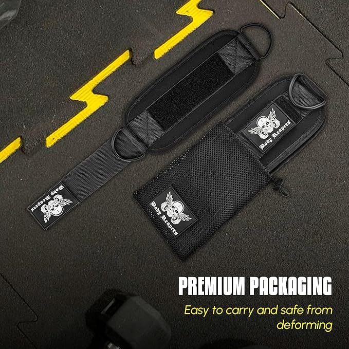 Body Reapers Gym Ankle Strap for Cable Machine with Adjustable Velcro, Durable Double D-Rings & Cushioned Design for Glute, Leg & Lower Body Exercises, Comfortable Workout Straps & Ankle Cuff